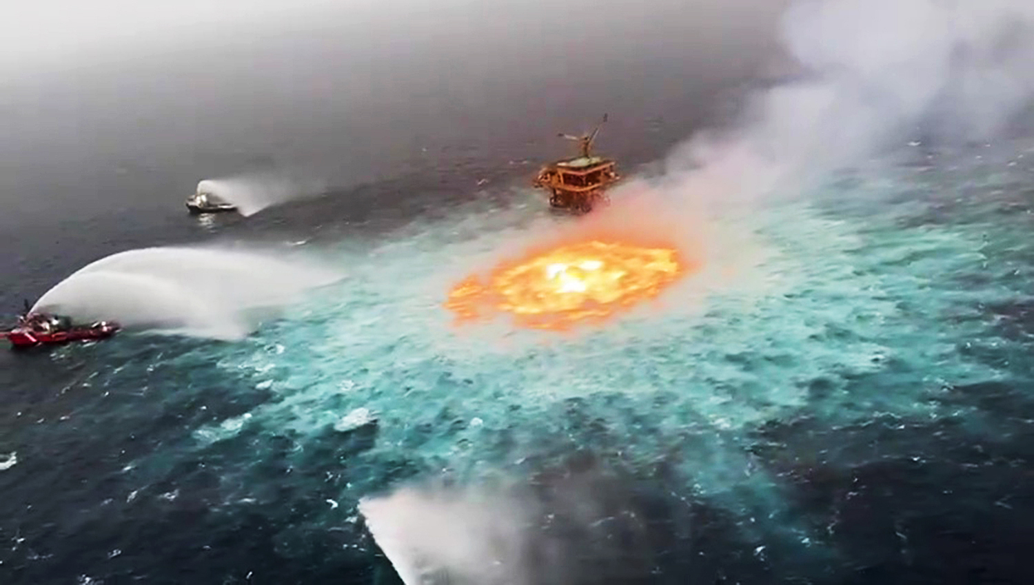 “Mắt lửa” trên bề mặt đại dương ở Vịnh Mexico